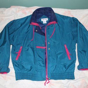 Vintage Cabin Creek Women's Green/Blue and Pink Full Zip Jacket Size Medium